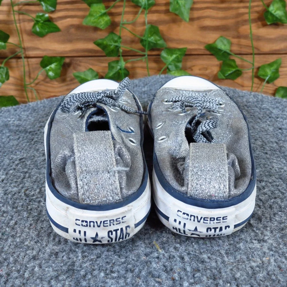 Converse Chuck Taylor All Star Shoreline Toddler‎ Sneakers Sz 12 Silver Metallic